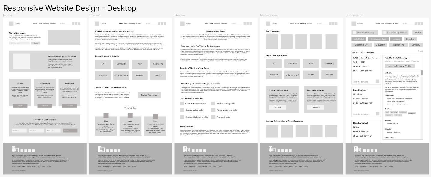 lo-fi mockups